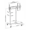Techly ICA-TR68M tv-wandsteun/standaard 2,54 m (100 inch) zwart