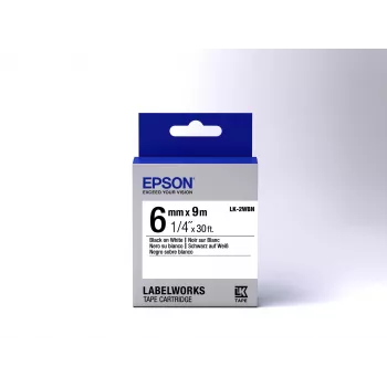 Epson labelcartridge Standard LK-2WBN zwart/wit 6mm (9m)