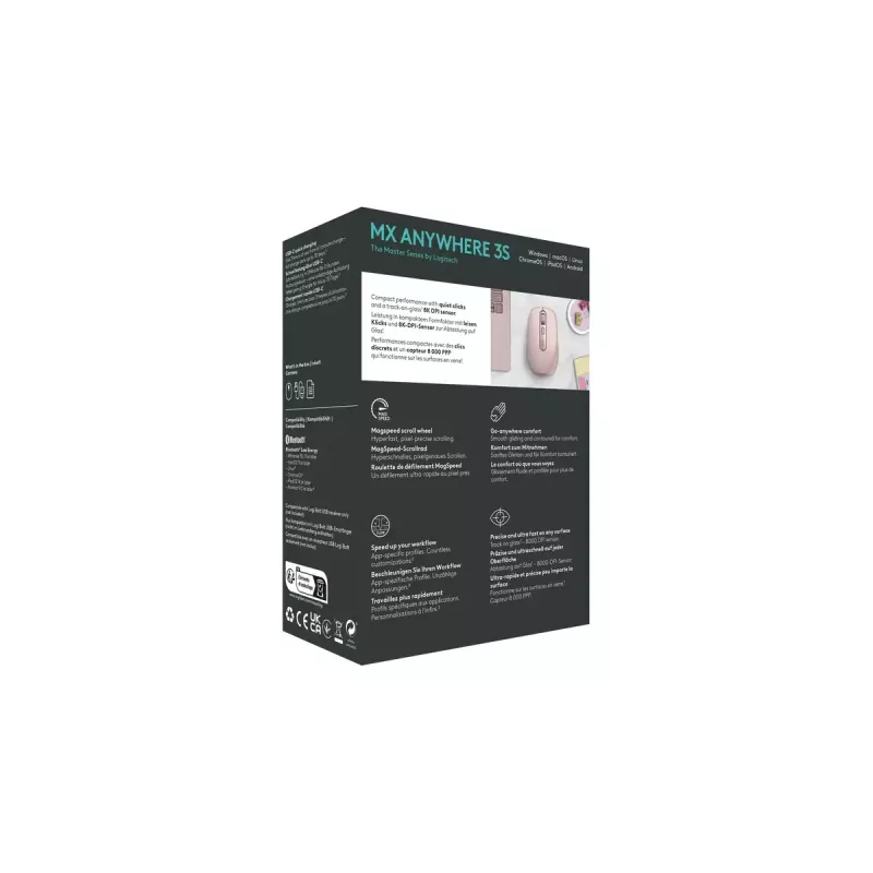 Muis Logitech MX 3S roze USB optisch