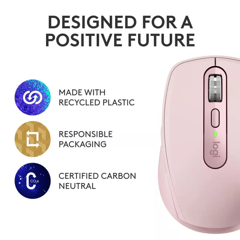 Muis Logitech MX 3S roze USB optisch