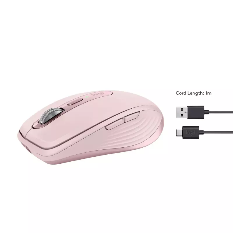 Muis Logitech MX 3S roze USB optisch