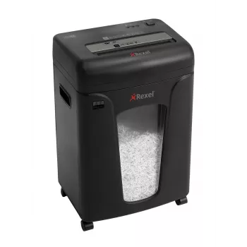 Rexel Mercury REM820 papiervernietiger, microsnede 2 x 15 mm, P-5, 9 vel, 21 l, opvangbak voor 220 vel, 22,5 cm, 58 dB, zwart