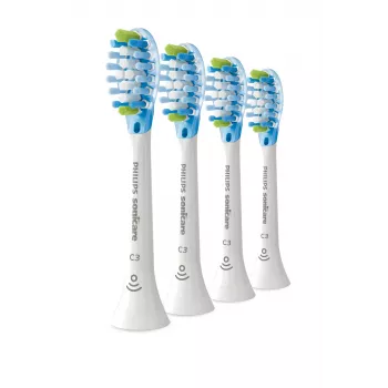 Philips Premium Plaque Defence HX9044/87 4-pack borstelkoppen, 4 st., wit, 3 maanden, medium, 62000 bewegingen per minuut, Philips