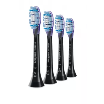 Philips Premium Gum Care HX9054/88 4 stuks borstelkoppen, 4 st., zwart, 3 maanden, zacht, 62000 bewegingen per minuut, Philips