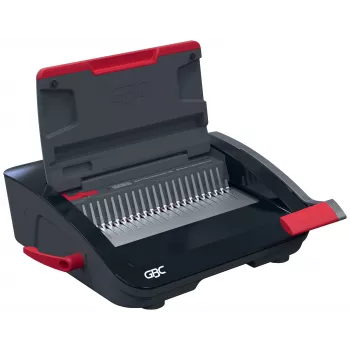 GBC CombBind® CB20 handmatige bindmachine, plastic binding, handmatig, 240 vel, zwart, rood