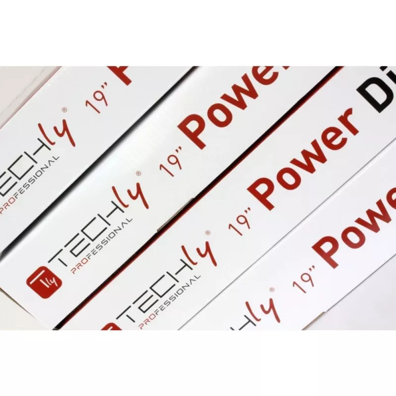 Techly 023776 19-inch 1U rack-PDU, 12x C13, C20-stekker, schakelaar, 2 m, zwart