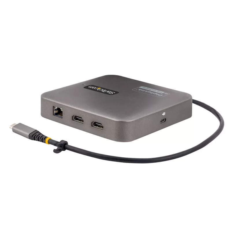 StarTech.com USB-C-dockingstation, dual 4K 60Hz HDMI, compatibel met Macbook Pro (M1/M2/M3/M4) en Windows, USB-A/USB-C 10Gbps-hub, 100W Power Delivery, GbE, SD, 56cm kabel