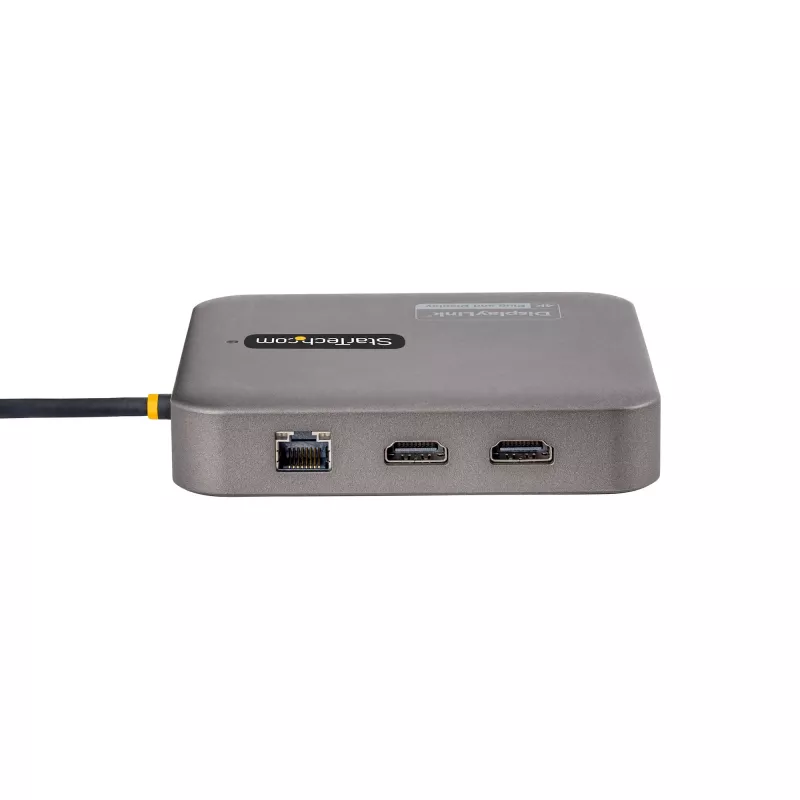 StarTech.com USB-C-dockingstation, dual 4K 60Hz HDMI, compatibel met Macbook Pro (M1/M2/M3/M4) en Windows, USB-A/USB-C 10Gbps-hub, 100W Power Delivery, GbE, SD, 56cm kabel