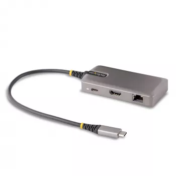 StarTech.com USB-C-multipoort-adapter – 4K 60Hz HDMI – HDR – 2-poorts 5Gbps USB 3.0-hub – 100W Power Delivery Pass-Through – GbE – Works with Chromebook gecertificeerd – Windows/macOS