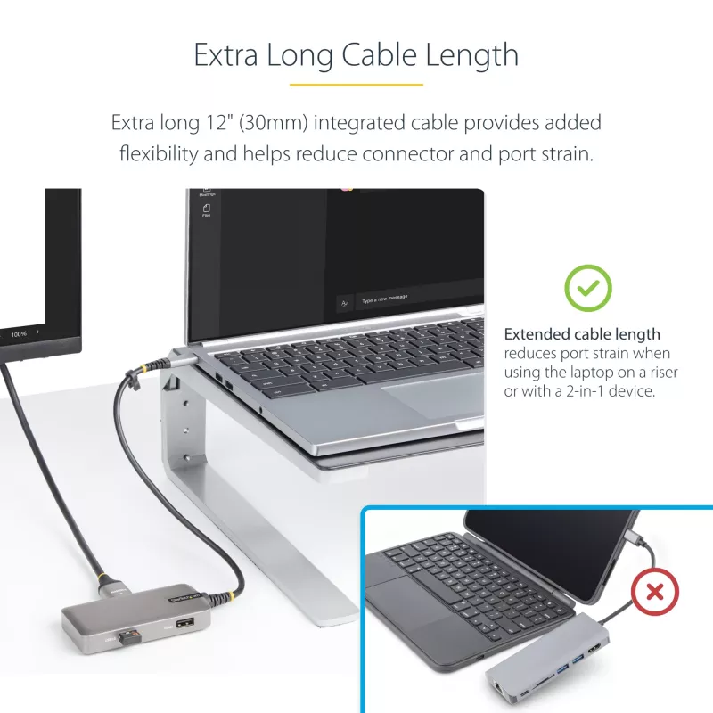 StarTech.com USB-C-multipoort-adapter - 4K 60Hz HDMI met HDR - 3-poorts USB-hub - 100W Power Delivery doorvoer - Works With Chromebook gecertificeerd - Windows/macOS/iPadOS/Android™