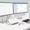 StarTech.com USB-C naar dual-HDMI-adapter – USB-C of A naar 2x HDMI – 4K 60Hz – 100W Power Delivery pass-through – 30 cm (1ft) geïntegreerde kabel – USB-naar-HDMI multi-monitor-converter voor laptop – TAA