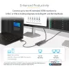 StarTech.com USB-C naar dual-HDMI-adapter – USB-C of A naar 2x HDMI – 4K 60Hz – 100W Power Delivery pass-through – 30 cm (1ft) geïntegreerde kabel – USB-naar-HDMI multi-monitor-converter voor laptop – TAA