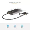 StarTech.com USB-C naar dual-HDMI-adapter – USB-C of A naar 2x HDMI – 4K 60Hz – 100W Power Delivery pass-through – 30 cm (1ft) geïntegreerde kabel – USB-naar-HDMI multi-monitor-converter voor laptop – TAA