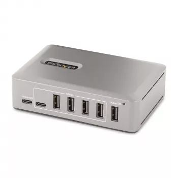 StarTech.com 10-poorts USB-C-hub - 8x USB-A/2x USB-C - self-powered met 65W voeding - USB 3.1 10Gbps - desktop/laptop USB-hub met USB-IF gecertificeerde 3ft vergrendelbare kabel, USB C-hub