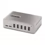 StarTech.com 10-poorts USB-C-hub - 8x USB-A/2x USB-C - self-powered met 65W voeding - USB 3.1 10Gbps - desktop/laptop USB-hub met USB-IF gecertificeerde 3ft vergrendelbare kabel, USB C-hub
