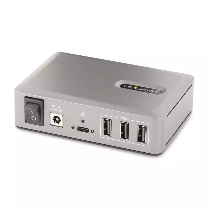 StarTech.com 10-poorts USB-C-hub - 8x USB-A/2x USB-C - self-powered met 65W voeding - USB 3.1 10Gbps - desktop/laptop USB-hub met USB-IF gecertificeerde 3ft vergrendelbare kabel, USB C-hub
