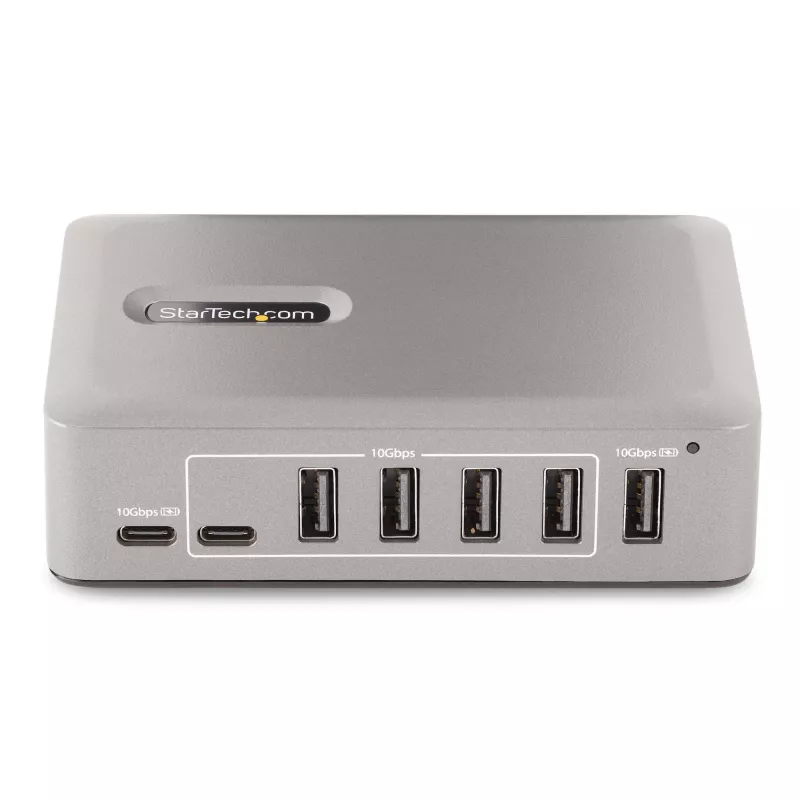 StarTech.com 10-poorts USB-C-hub - 8x USB-A/2x USB-C - self-powered met 65W voeding - USB 3.1 10Gbps - desktop/laptop USB-hub met USB-IF gecertificeerde 3ft vergrendelbare kabel, USB C-hub