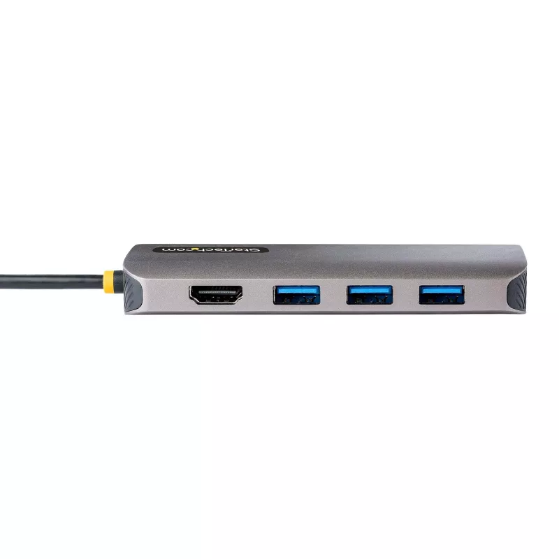 StarTech.com USB-C-multipoort-adapter – 4K 60Hz HDMI-video, 3-poorts 5Gbit/s USB-A-hub, 100W USB Power Delivery doorvoer/GbE/SD/MicroSD, 30cm kabel, draagbare laptop-dockingstation