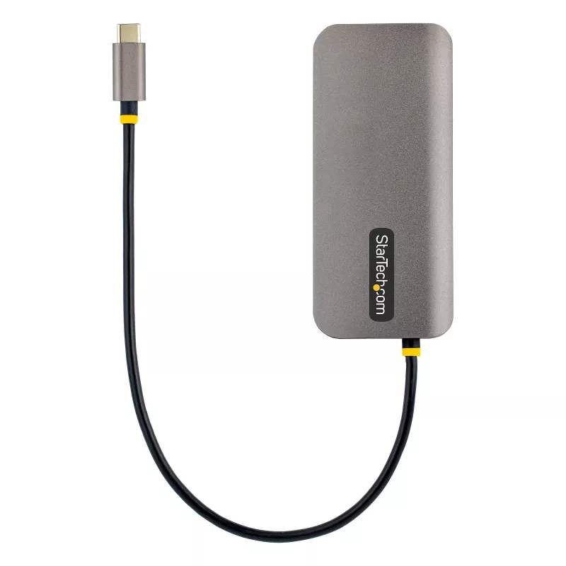StarTech.com USB-C-multipoort-adapter – 4K 60Hz HDMI-video, 3-poorts 5Gbit/s USB-A-hub, 100W USB Power Delivery doorvoer/GbE/SD/MicroSD, 30cm kabel, draagbare laptop-dockingstation