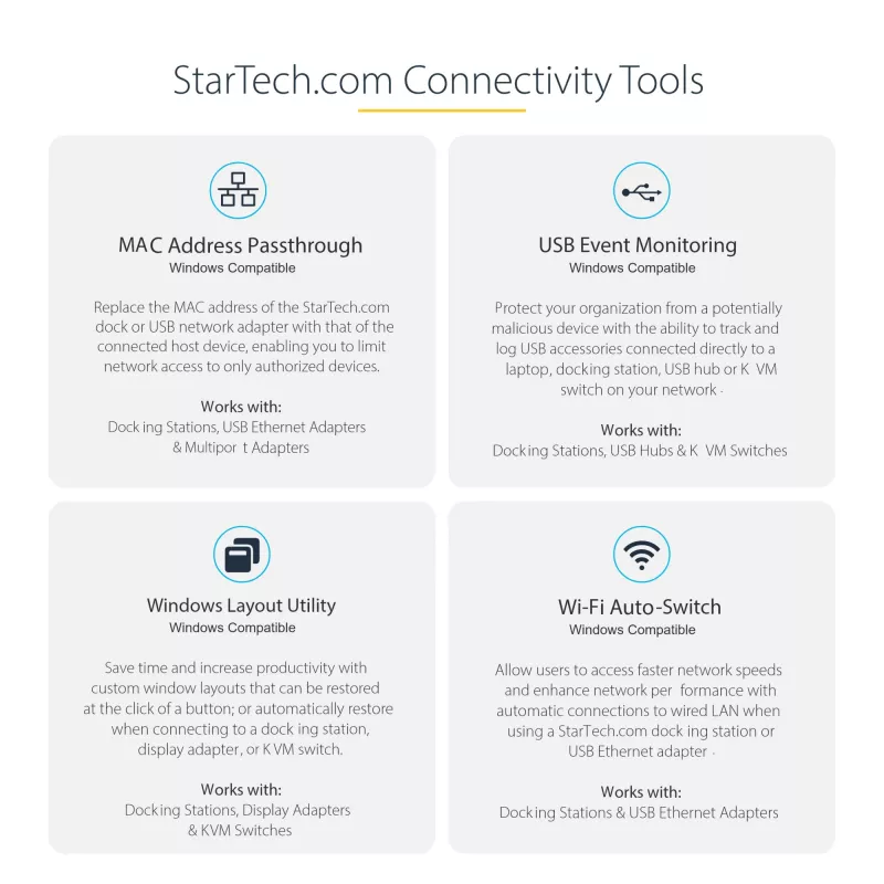 StarTech.com USB-C-multipoort-adapter – 4K 60Hz HDMI-video, 3-poorts 5Gbit/s USB-A-hub, 100W USB Power Delivery doorvoer/GbE/SD/MicroSD, 30cm kabel, draagbare laptop-dockingstation