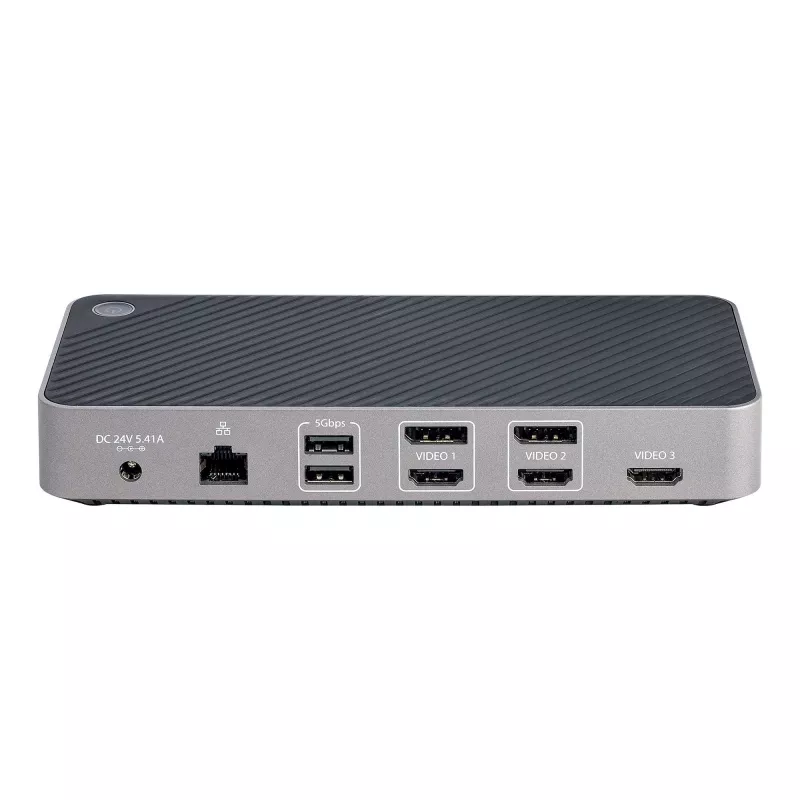 StarTech.com USB-C triple monitor dockingstation - HDMI/DP triple 4k USB-C dock - 5x USB-hub - GbE - 100W PD - universele multi monitor dockingstation - Thunderbolt 3/4 compatibel