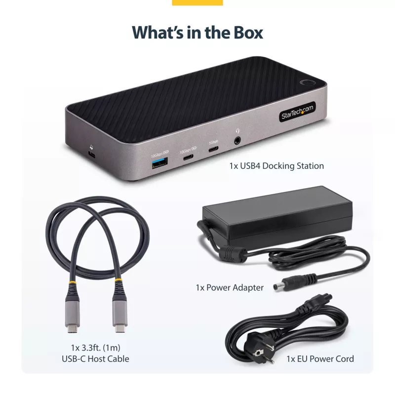 StarTech.com USB-C triple monitor dockingstation - HDMI/DP triple 4k USB-C dock - 5x USB-hub - GbE - 100W PD - universele multi monitor dockingstation - Thunderbolt 3/4 compatibel