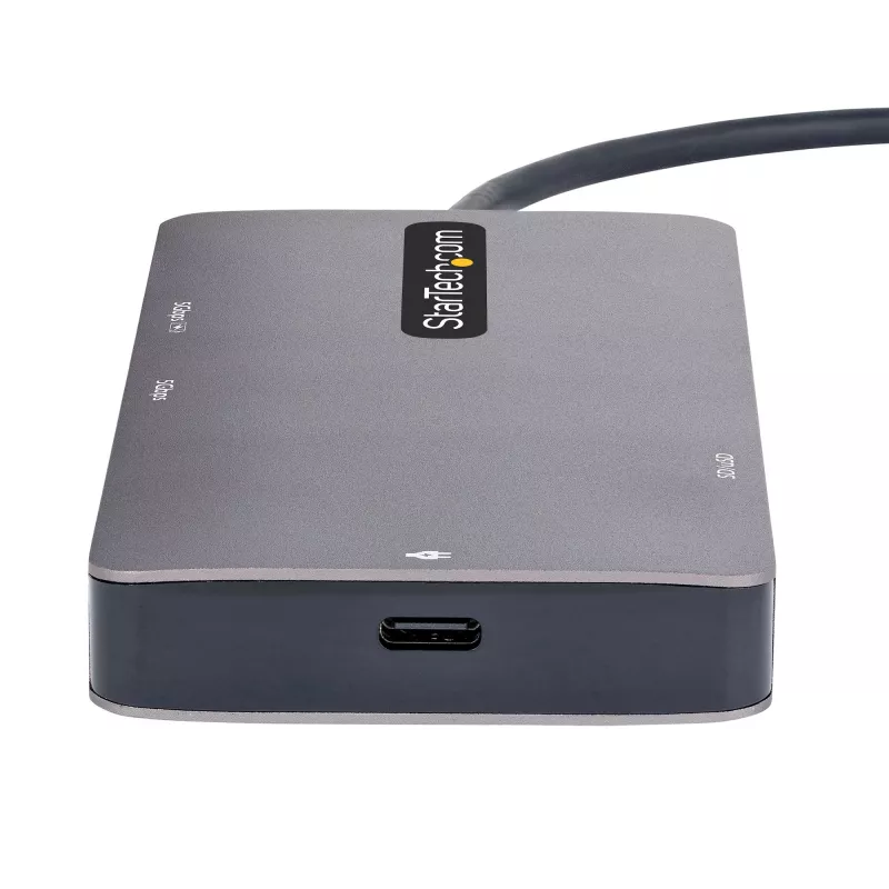 StarTech.com USB-C-multipoort-adapter, dual-HDMI-video, 4K 60Hz, 2-voudige 5 Gbit/s USB-A-hub, 100 W Power Delivery pass-through/GbE/SD/MicroSD, 30 cm kabel, reis-dock, laptop-dockingstation