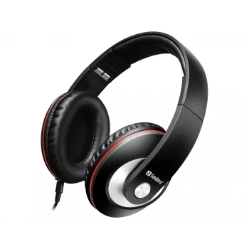 Sandberg Play'n Go headset zwart, bedraad, bellen/muziek, 20 - 20000 Hz, 430 g, headset, zwart