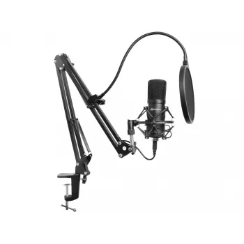 Sandberg Streamer USB-microfoonkit, studiomicrofoon, -27 dB, 30 - 16000 Hz, 24 bit, 96 kHz, unidirectioneel