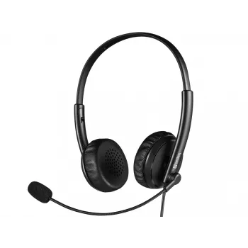 Sandberg 2in1 Office headset jack+USB, bedraad, kantoor/callcenter, 20 - 20000 Hz, 110 g, hoofdtelefoon, zwart