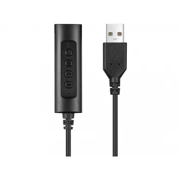 Sandberg 2in1 Office headset jack+USB, bedraad, kantoor/callcenter, 20 - 20000 Hz, 110 g, hoofdtelefoon, zwart