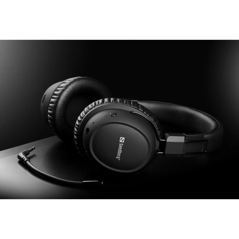 Sandberg draadloze headset ANC FlexMic, draadloos, gaming, 20 - 20000 Hz, 211 g, headset, zwart