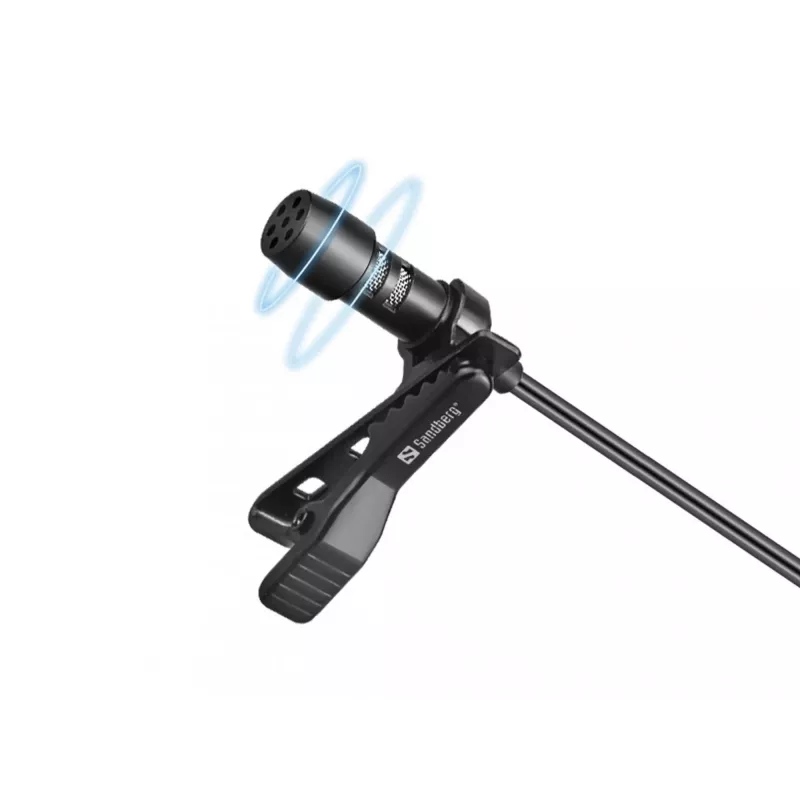 Sandberg Streamer USB-clipmicrofoon, lavalier-/clipmicrofoon, -38 dB, 50 - 18000 Hz, 16 bit, 48 kHz, 84 dB