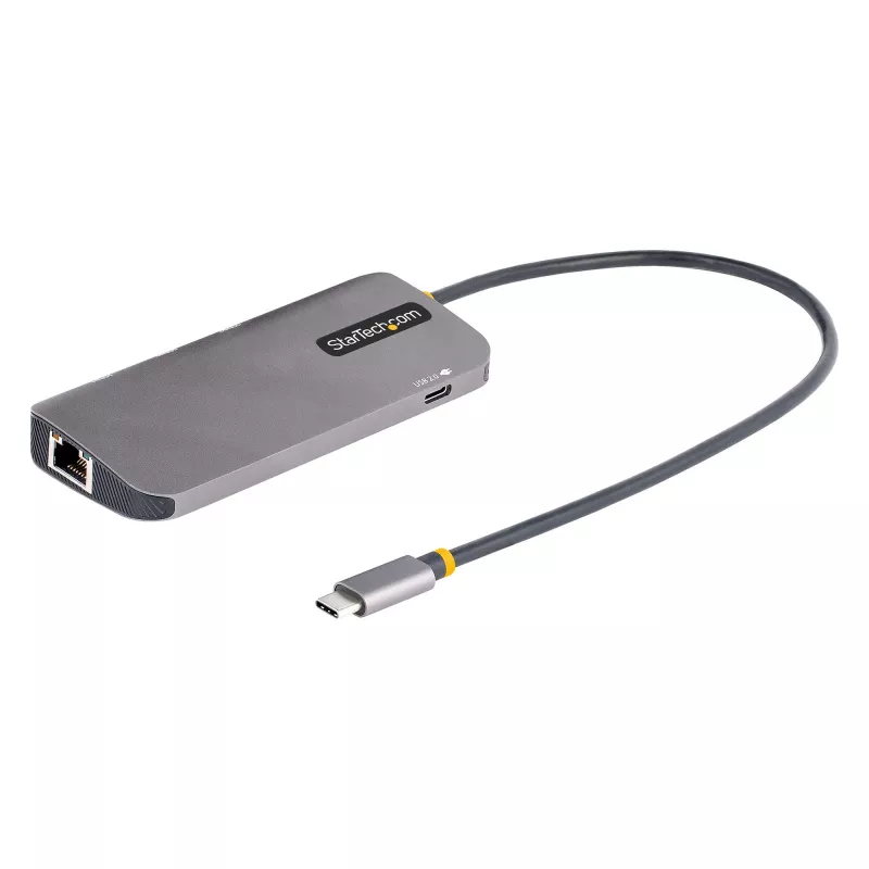 StarTech.com USB-C-multipoort-adapter, 4K 60Hz HDMI-video, 3-poorts 5Gbps USB-hub, 100W Power Delivery pass-through, GbE, 30 cm kabel, mini-reisdock, laptop-dockingstation