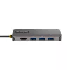 StarTech.com USB-C-multipoort-adapter, 4K 60Hz HDMI-video, 3-poorts 5Gbps USB-hub, 100W Power Delivery pass-through, GbE, 30 cm kabel, mini-reisdock, laptop-dockingstation