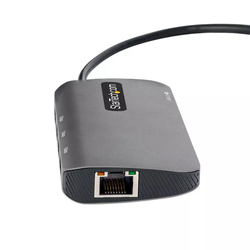 StarTech.com USB-C-multipoort-adapter, 4K 60Hz HDMI-video, 3-poorts 5Gbps USB-hub, 100W Power Delivery pass-through, GbE, 30 cm kabel, mini-reisdock, laptop-dockingstation