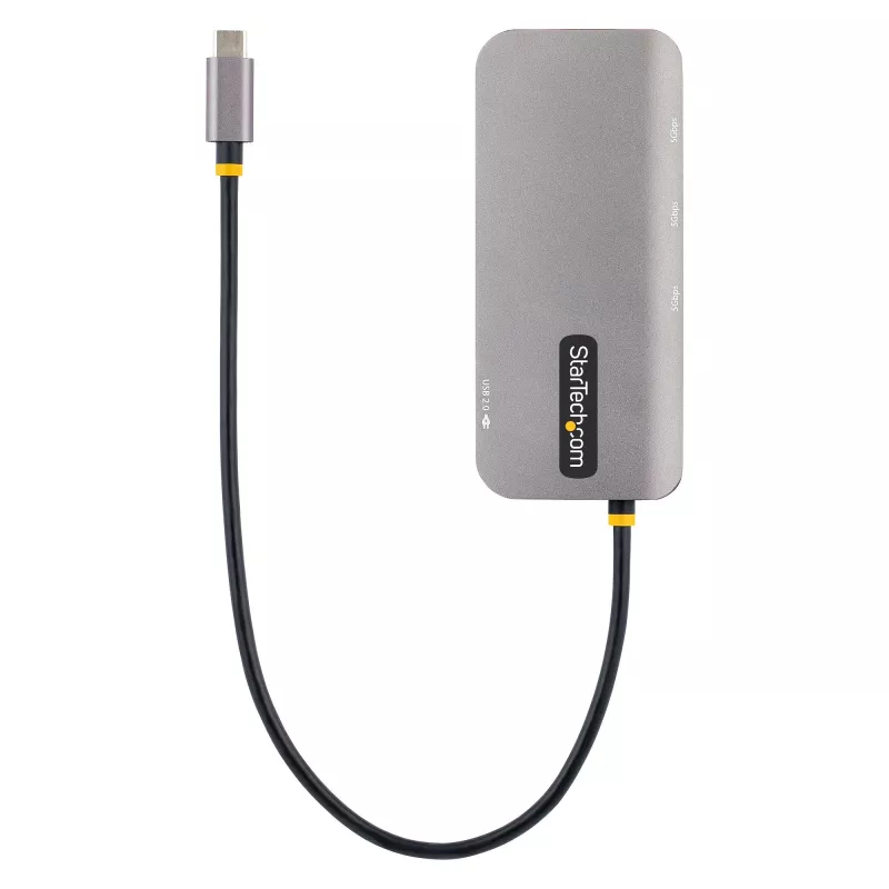 StarTech.com USB-C-multipoort-adapter, 4K 60Hz HDMI-video, 3-poorts 5Gbps USB-hub, 100W Power Delivery pass-through, GbE, 30 cm kabel, mini-reisdock, laptop-dockingstation