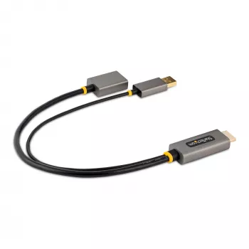 StarTech.com 30cm HDMI-naar-DisplayPort-adapterkabel, actieve 4K 60Hz HDMI 2.0 naar DP 1.2 converter, HDR, USB-busvoeding, HDMI-bron naar DisplayPort-monitor voor laptops/pc's