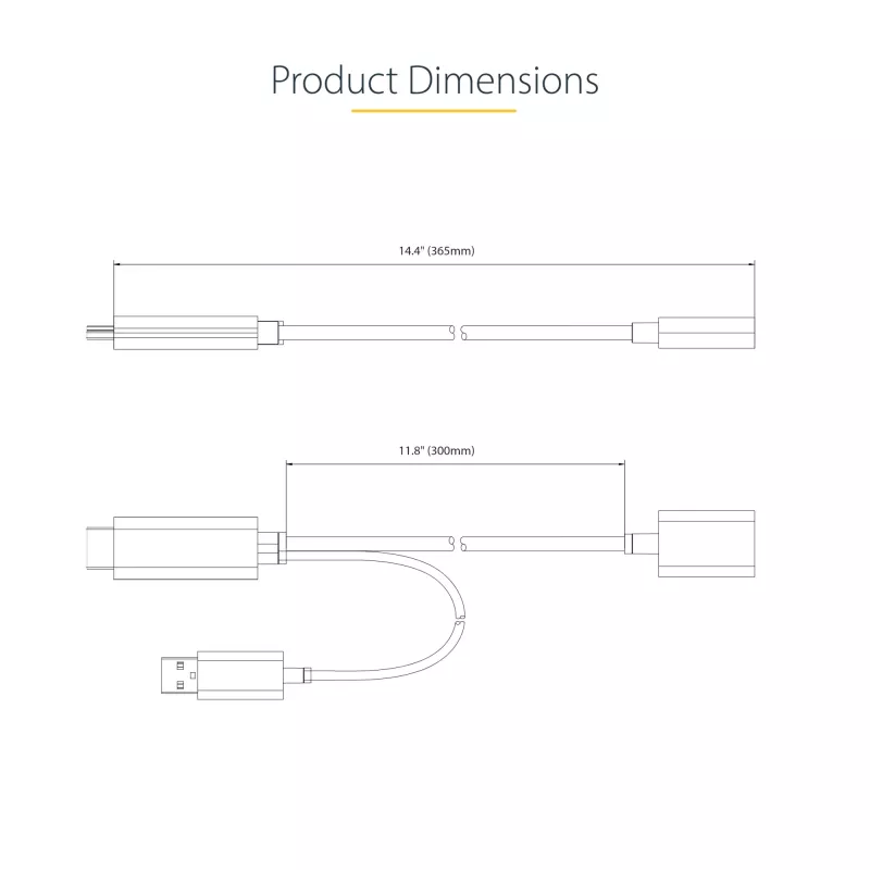 StarTech.com 30cm HDMI-naar-DisplayPort-adapterkabel, actieve 4K 60Hz HDMI 2.0 naar DP 1.2 converter, HDR, USB-busvoeding, HDMI-bron naar DisplayPort-monitor voor laptops/pc's