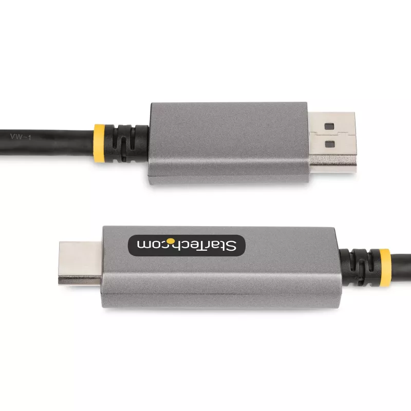 StarTech.com 2 m DisplayPort-naar-HDMI-adapterkabel, 8K 60Hz, 4K 144Hz, HDR10, DP 1.4 naar HDMI 2.1 actieve videoconverter, DisplayPort-desktop naar HDMI-monitor, M/M - DisplayPort-naar-HDMI-kabel