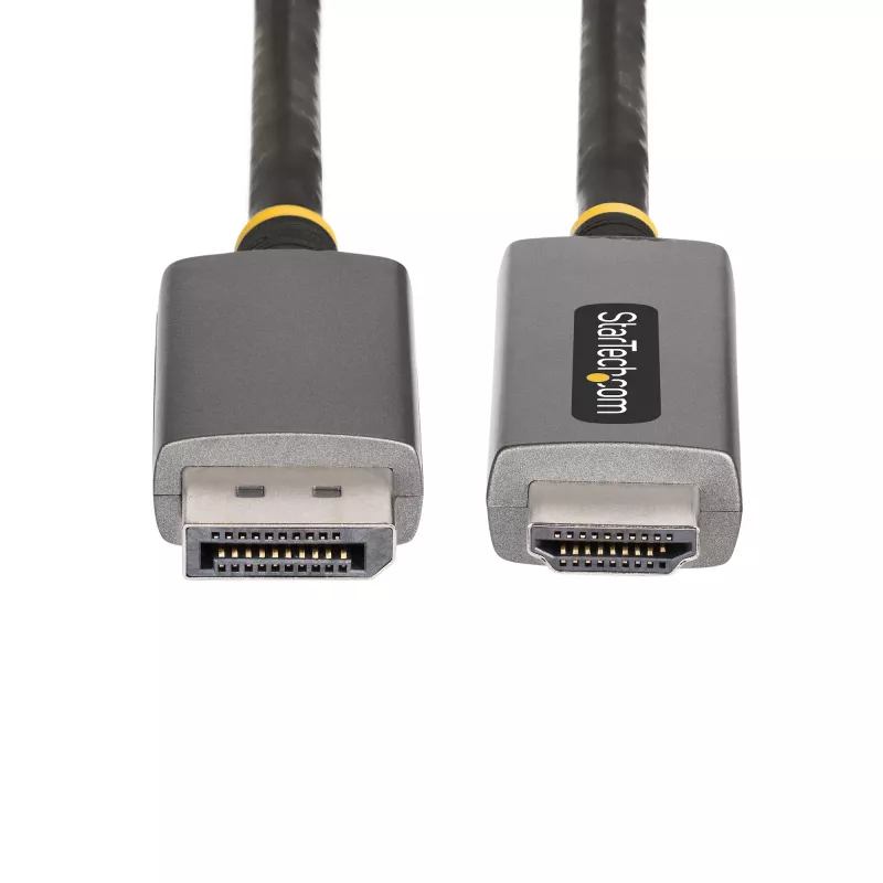 StarTech.com 2 m DisplayPort-naar-HDMI-adapterkabel, 8K 60Hz, 4K 144Hz, HDR10, DP 1.4 naar HDMI 2.1 actieve videoconverter, DisplayPort-desktop naar HDMI-monitor, M/M - DisplayPort-naar-HDMI-kabel