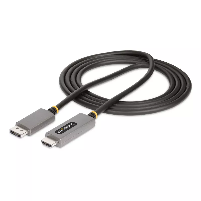 StarTech.com 2 m DisplayPort-naar-HDMI-adapterkabel, 8K 60Hz, 4K 144Hz, HDR10, DP 1.4 naar HDMI 2.1 actieve videoconverter, DisplayPort-desktop naar HDMI-monitor, M/M - DisplayPort-naar-HDMI-kabel