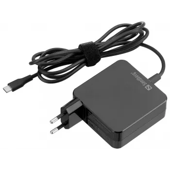 Sandberg USB-C AC-oplader PD65W EU 2M, binnen, AC, 20 V, 1 m, zwart