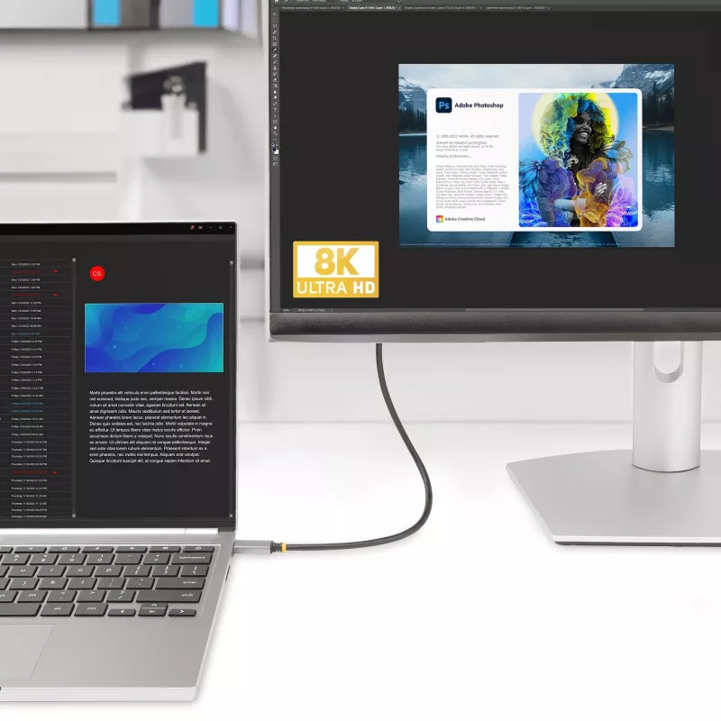 StarTech.com 6ft (2m) USB-C naar HDMI adapterkabel, 8K 60Hz, 4K 144Hz, HDR10, USB Type-C naar HDMI 2.1 videoconverterkabel, USB-C DP Alt Mode/USB4/Thunderbolt 3/4 compatibel – USB-C laptop naar HDMI monitor