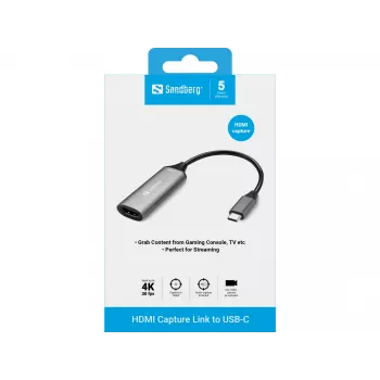 Sandberg HDMI Capture Link naar USB-C