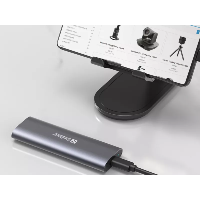 Sandberg USB 3.2-behuizing voor M.2+NVMe SSD