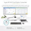 StarTech.com USB-C multiport-adapter met aangebrachte USB-C-naar-USB-A-dongle, dual HDMI (4K30Hz/1080p60Hz), 3x USB-A 5Gbps, mini travel dock, laptop-dockingstation, 1,3ft/40cm kabel