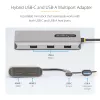 StarTech.com USB-C multiport-adapter met aangebrachte USB-C-naar-USB-A-dongle, dual HDMI (4K30Hz/1080p60Hz), 3x USB-A 5Gbps, mini travel dock, laptop-dockingstation, 1,3ft/40cm kabel