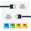 StarTech.com 1m (3,3ft) USB4-kabel, USB-IF-gecertificeerde USB-C-kabel, 40Gbps, 240W Power Delivery PD 3.1 EPR, 8K 60Hz, USB Type-C datatransmissiekabel/kabel, compatibel met Thunderbolt/USB 3.2-aansluitingen