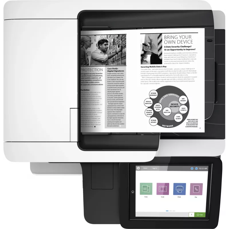 HP LaserJet Enterprise MFP M528dn, laser, monodruk, 1200 x 1200 DPI, A4, direct printen, zwart, wit